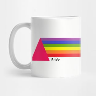 Rainbow pride with pink triangle Mug